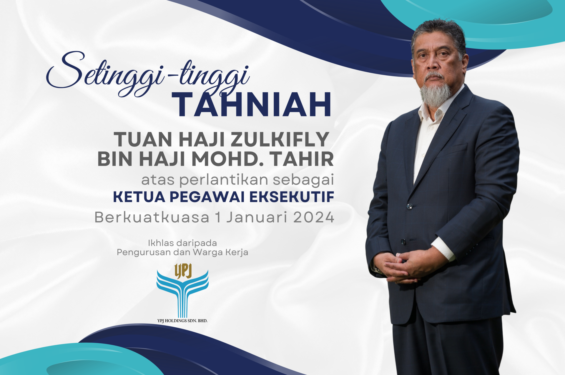 Selamat bertugas YBhg. Tuan Haji Zulkifly Bin Mohd Tahir