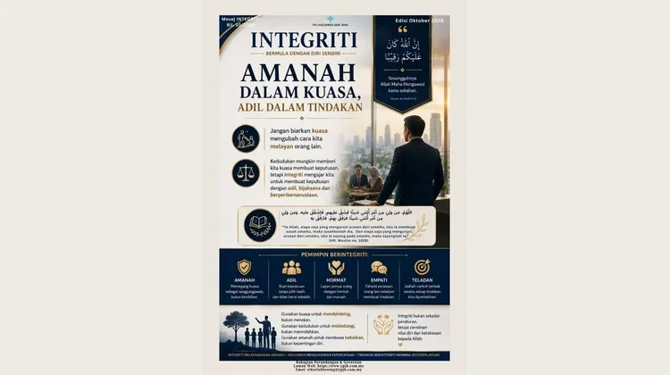 MESEJ INTEGRITI BULAN OKTOBER 2026