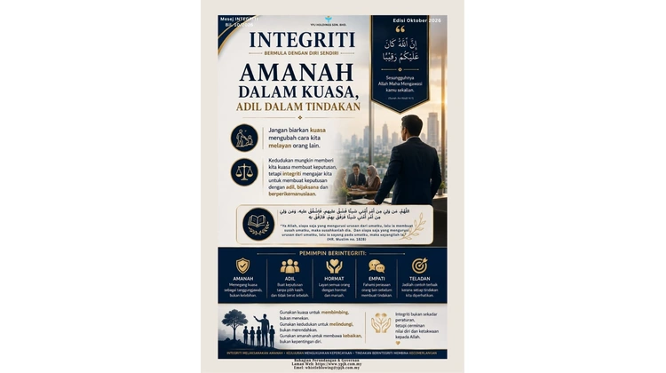 MESEJ INTEGRITI BULAN OKTOBER 2026
